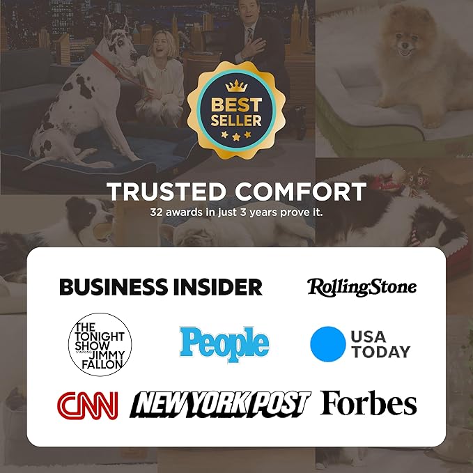 Bedsure Orthopedic Dog Bed Medium Size Dogs - Washable Medium Dog Cat Bed Waterproof, Comfort Pet Couch Sofa with Washable Removable Cover, Pets Bed with Nonskid Bottom, Brown, 28"-PawvioPets