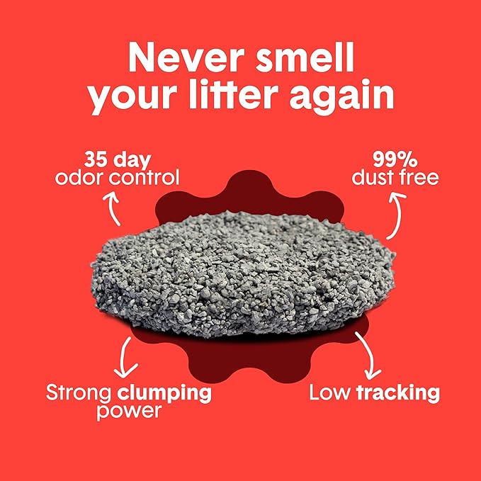 Boxie® Extra Strength 35 Day Odour Control Clumping Clay Cat & Kitty Litter 16lb, 99.9% Dust-Free, Probiotic Formula, Long-Lasting, Veterinarian Approved, Easy Scooping for Multi-Cat Homes-PawvioPets