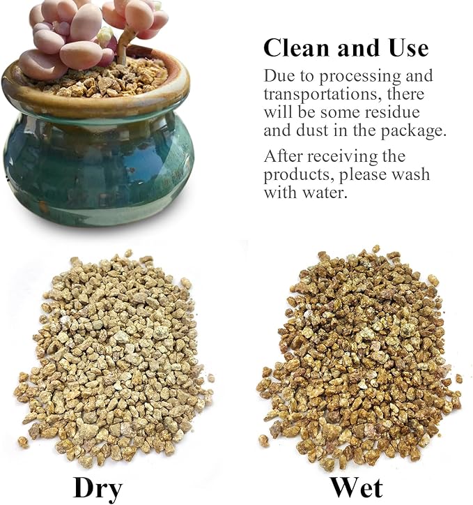 2 lbs Maifanitum Stones for Succulent,1/4 Inch Decorative Rocks for Indoor Plants, Bonsai, Soil Cover. Small Stone of Lightweight for Promote Soil Root Growth, Water Drainage and Plant Growth-PawvioPets