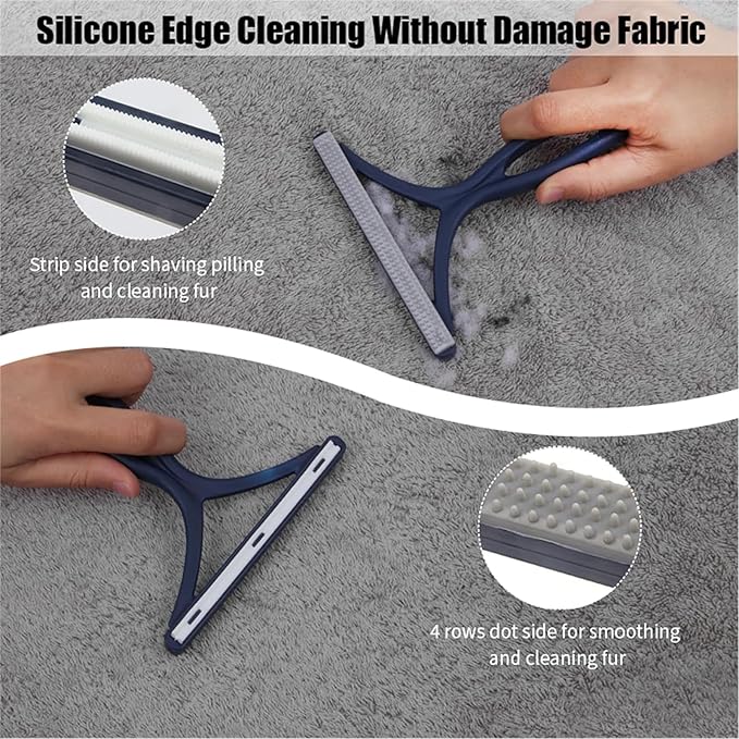 3-Pack Pet Hair Removal Tool,Dog Cat Hair Remover,Lint Shaver Cleaner Pro,Fur Removal Tool,Portable Carpet Scraper,Carpet Rake,Pet Hair Brush for Carpet,Clothes,Car Mats,Couch,Pet Bed,Furniture-PawvioPets