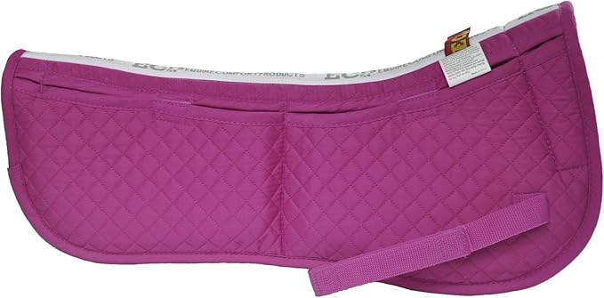 ECP Equine Comfort Products Adjustable Shock Absorbing Memory Foam Half Saddle Pad, Injury Prevention & Pressure Relief, Customizable Fit, Breathable for All Riding Styles-PawvioPets