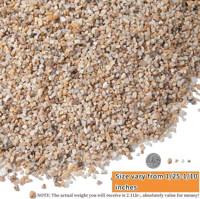 2lb Mixed Sand Rocks Pebbles Pumice Potting Soil Amendment Succulent Cactus Bonsai Gritty Rock Decorative Gravel for Succulents, Bonsai, Vase Fillers,Terrarium Plants-PawvioPets