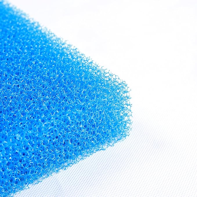 AQUANEAT Aquarium Filter Sponge Open Cell Foam Sheet Bio Sponge Filter Media Pad HMF Fish Tank Sump Divider (11" Lx 10.25" W x 2" H, Blue)-PawvioPets