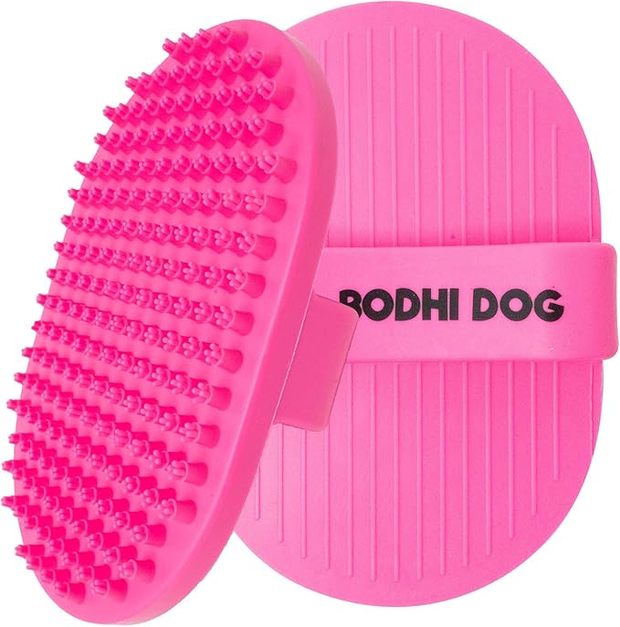 Bodhi Dog Shampoo Brush - Pet Grooming & Bath Supplies for Dogs and Cats - Bath Brush for Long & Short Hair - Premium Scrubber for Shower, Bathing & Massage (Two Pack, Pink)-PawvioPets