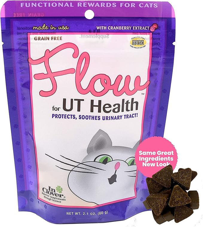 Flow Soft Chews for Cats. Daily Support for UT Health. Scientifically Formulated with Natural Ingredients to Keep Urinary Tract Flowing Naturally-PawvioPets