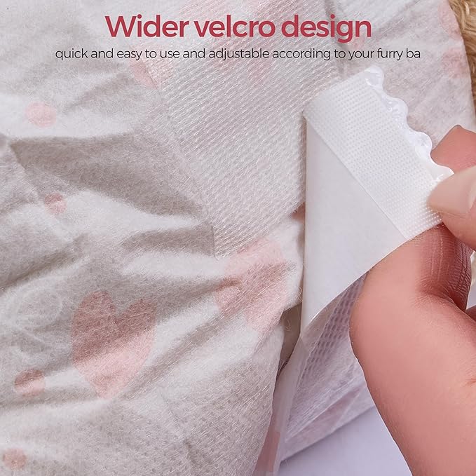 Disposable Female Dog Diapers, 40 Count, L (Waist 26.8”-29.5”), Wetness Indicator, Ultra Protection, Leak Proof, Super Absorbent, Soft-PawvioPets