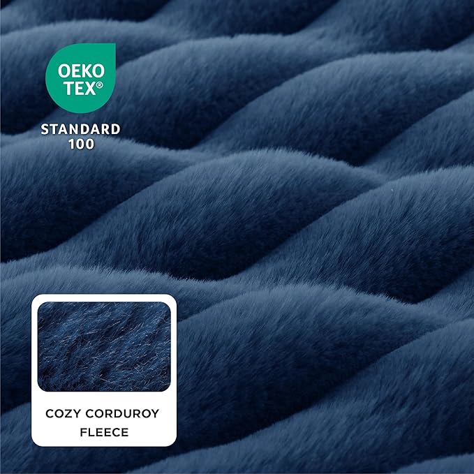 Bedsure Orthopedic Dog Bed for Small Dogs, Waterproof Memory Foam Small Pet Beds with Sides, Non-Slip Bottom and Egg-Crate Foam Medium Dog Couch Sofa with Washable Removable Corduroy Cover, Blue-PawvioPets