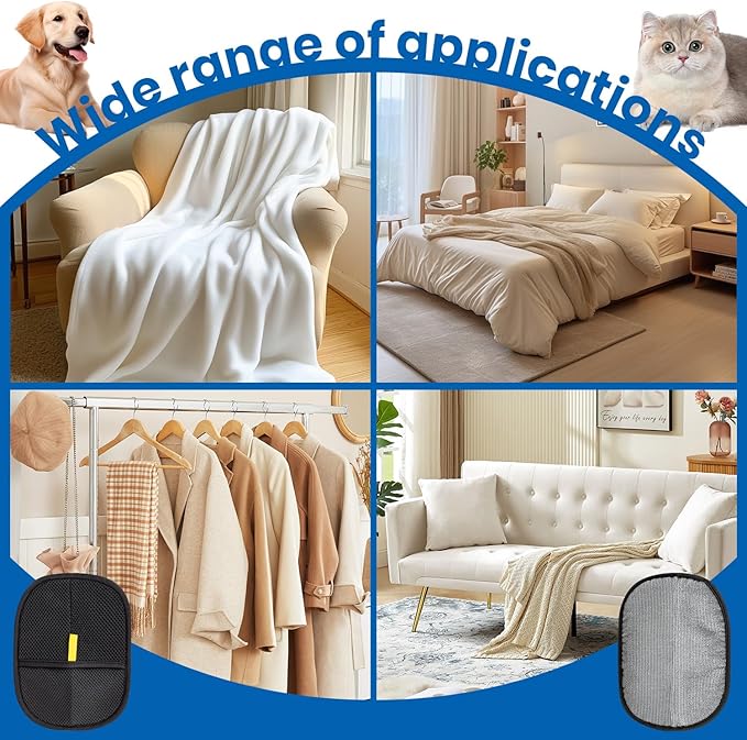 2Pcs Pet Hair Removal Glove, Electrostatic Gloves Pet Hair, Reusable Cat Hair Remover Glove, Upgraded Hair Removal Tool-PawvioPets