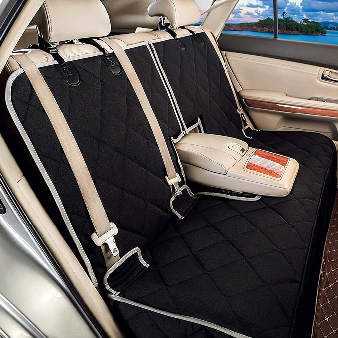 Dog Car Seat Cover Waterproof Dog Seat Cover for Cars Back Seat Heavy-Duty Nonslip Pet Car Seat Cover Protector Armrest Compatible for Trucks Cars & SUVs-PawvioPets