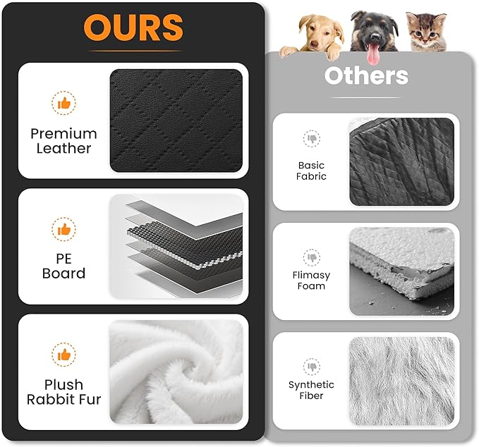 Conter Console Dog car seat(Light Grey/White) (Black/White, M)-PawvioPets