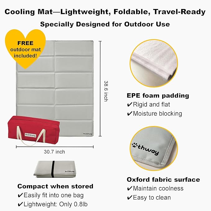 Dog Tent Cotton Fabric, Aluminum Poles and Camping Mat, Outdoor Weatherproof, Dog House Outdoor, Breathable with 2 Side Windows, Portable and Collapsible (Red, Large)-PawvioPets