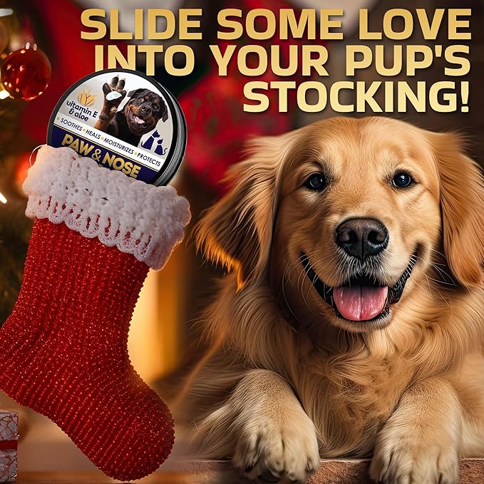 Dog Paw Balm for Dry Cracked Paws – Lick-Safe Moisturizer and Organic Paw Wax with Aloe & Vitamin E – Hot Pavement and Winter Snow Protection – Nose Safe – for All Breeds-PawvioPets