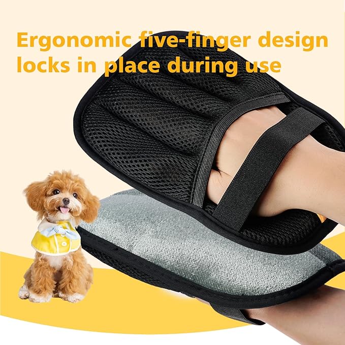 Cat Hair Gloves for Pet Hair Removal，Reusable Cats & Dog Pet Hair Remover Electrostatic Gloves for Pets Grooming,Furniture,Carpet,Car,Couch-PawvioPets