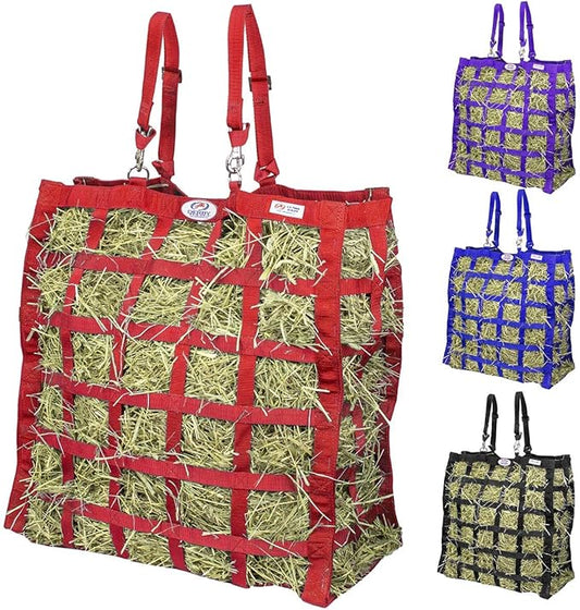 Derby Originals Easy Feeder Horse Hay Bag with Super Tough Bottom and 1 Year Warranty, red, 3"x3.5"-PawvioPets