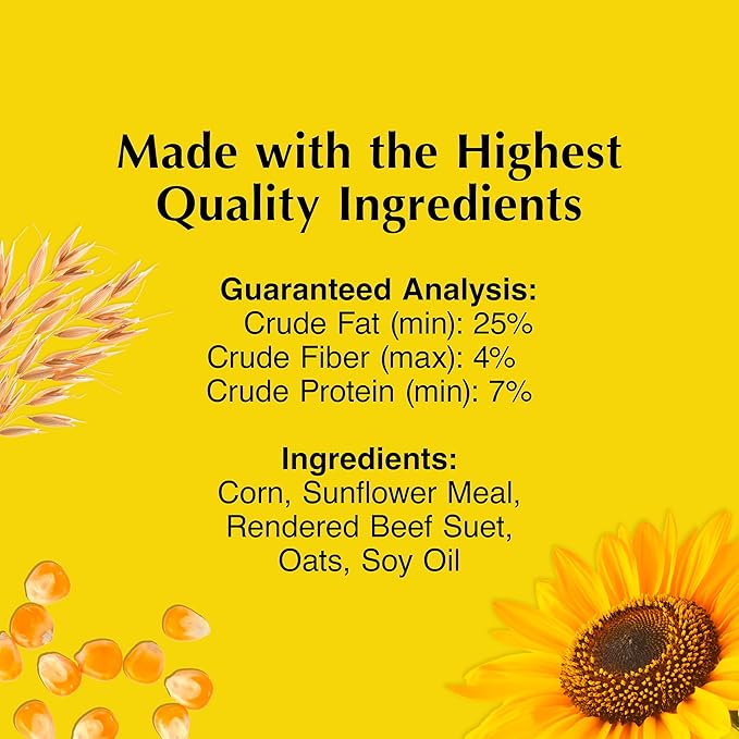 C&S Sunflower Suet Nuggets, Suet Nuggets for Wild Birds, 27 Ounces-PawvioPets