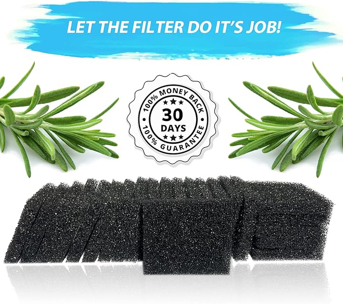 24-Pack Pump Filter Sponge Compatible with AG Garden Harvest, Bounty, Farm, Extra, Ultra All Models, Replacement Pump Filter Accessories-PawvioPets