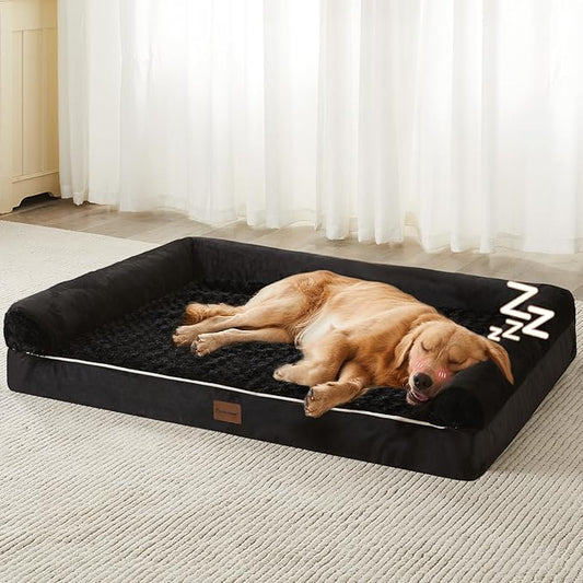 BFPETHOME Dog Beds for Large Dogs, Orthopedic Dog Bed for Medium Large Dogs,Big Waterproof Couch Pet Bed with Removable Washable Cover-PawvioPets