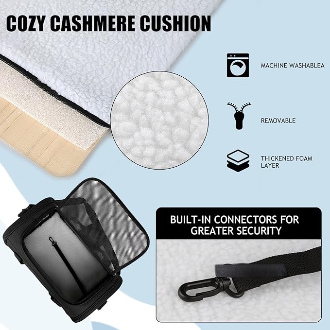 Carriers Soft-Sided Pet Carrier for Cats Dogs Under 15 lbs,TSA Airline Approved with 4 Ventilated Windows(Medium,Black)-PawvioPets