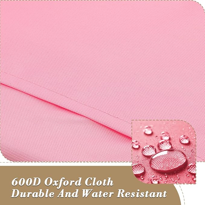 Athena Collection 3 Wheels Pet Stroller Fabric Dog Cart Dog Stroller for Large Dogs 55 Lbs Pet Stroller with Mesh Windows, Zipper Back Pocket, Safety Tether, Angle Adjustable Handlebar, Pink-PawvioPets