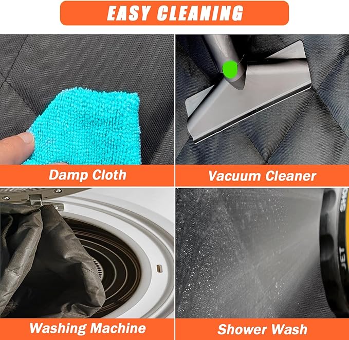 Back Seat Extender for Dogs Hard Bottom, Upgraded 7-Layer PU Leather Dog Car Seat Cover with Support 400lbs, Waterproof Dog Hammock Bed Backseat, Anti-Scratch Pet Seat Extender for Car, SUV, Truck-PawvioPets