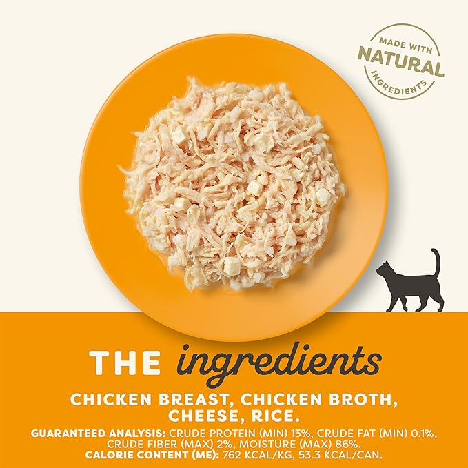 Applaws Wet Cat Food, 24 Count, Limited Ingredient Canned Wet Cat Food, Chicken Breast with Cheese in Broth, 2.47oz Cans-PawvioPets