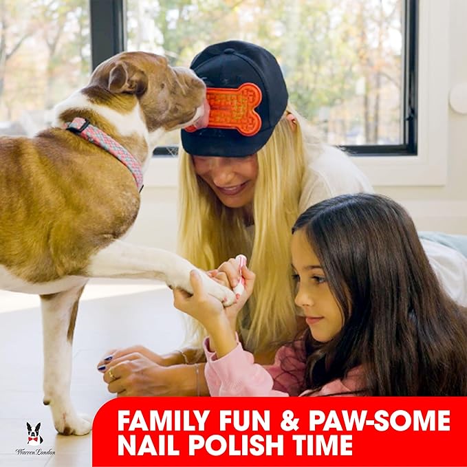 Distract-A-Hat ™ by Warren London - Dog Grooming Distraction Lick Hat for Nail Clipping and Grooming – Adjustable Fit with Adhesive Dog Lick Pad, Spreader & Cleaning Brush Included-PawvioPets