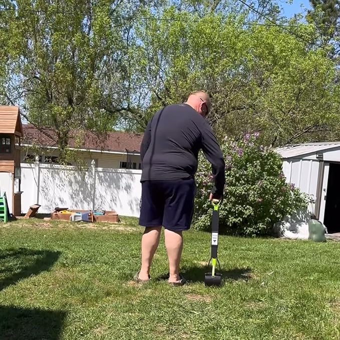 32" Pooper Scooper for Large Medium Small Dogs with Bag Attachment, Extra Long Handle Heavy Duty with 30 Dog Poop Bags & 1 Dispenser Poop Scoop, Foldable Dog Poop Picker Upper for Yard-PawvioPets