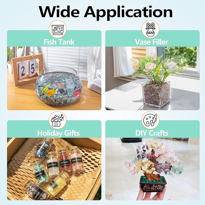 3 Lb Cat Eye Stones Aquarium Gravel Rocks for Fish Tank, Fish Tank Rocks Gravel Betta Fish Colorful Marbles for Vases Filler, Garden and Fish Tank Decoration-PawvioPets