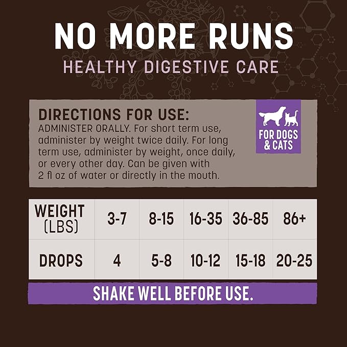 Earth Animal Herbal Remedies | No More Runs | 2 fl oz-PawvioPets
