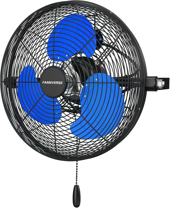 12 Inch Wall Fan Pro Series - Indoor High Velocity Wall Mount Fan for Commercial, Residential, Warehouse, Covered Patio, Shop, Garage, Barn, Gazebo 3 Speed 2800 CFM UL Safety Listed-PawvioPets