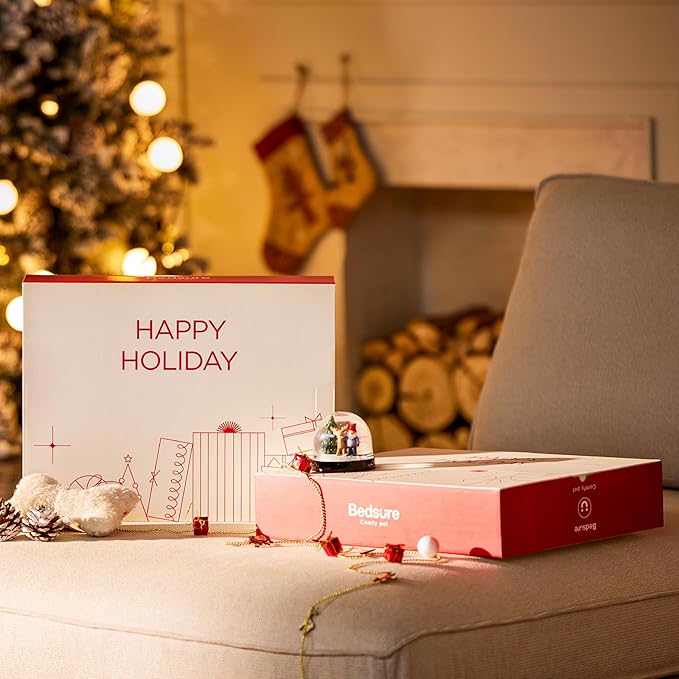 Bedsure Orthopedic Dog Beds for Small Dogs - Washable Small Dog Cat Bed Waterproof, Comfort Pet Couch Sofa with Washable Removable Cover, Pets Bed with Nonskid Bottom, Red, 24"-PawvioPets