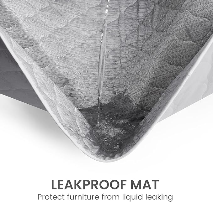 Cozy Bliss Leakproof Cooling Blanket for Small Dogs, Q-Max>0.4, Durable & Washable Dog Cooling Mat for Hot Weather, Soft Pet Throw & Couch Protector for Puppies & Cats, 25x35 Inch, Heather Silver Grey-PawvioPets