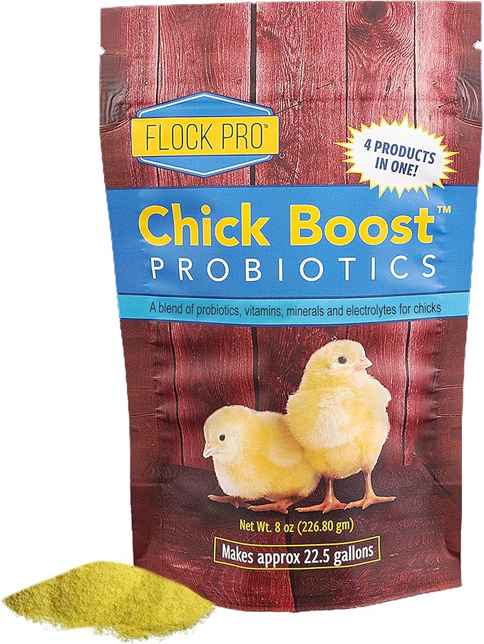 Equerry's Flock PRO Chick Boost Probiotic - Probiotics, Vitamins, Minerals and Electrolytes for Chickens | Chicken Vitamins and Supplements for All Poultry - 8oz-PawvioPets