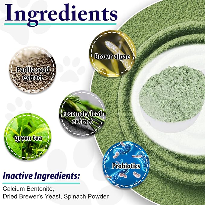 Dog Teeth Cleaning Powder - Dog Dental Powder - Targets Tartar & Reduces Plaque & Bad Breath - Teeth Cleaning Made Easy Eliminate - Formulated for Small, Medium, Large Dogs (2PCS)-PawvioPets