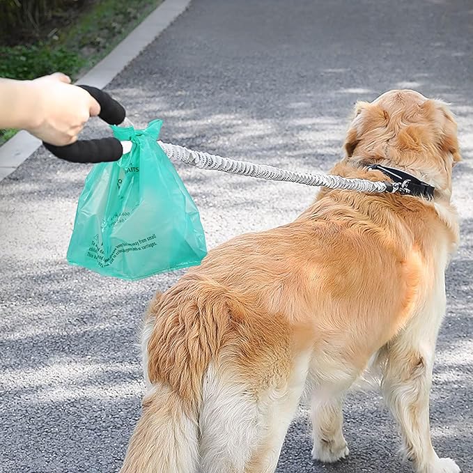 Compostable Dog Poop Bags for Swivel Bin & Rake Dog Pooper Scooper, AYOTEE Heavy Duty Poop Bags for Dogs Biodegradable,Tear-Free Large Dog Bags for Poop 50 Packs, Dog Waste Bags with Handles, Green-PawvioPets