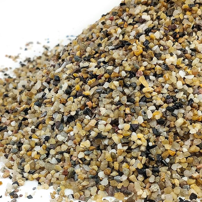 5 lbs Fish Tank Sand, 1/16 inch Mini Aquarium Gravel, Decorative Pea Gravel Stones for Air Plants, Vase Fillers, Landscaping and Succulent Soil Cover-PawvioPets