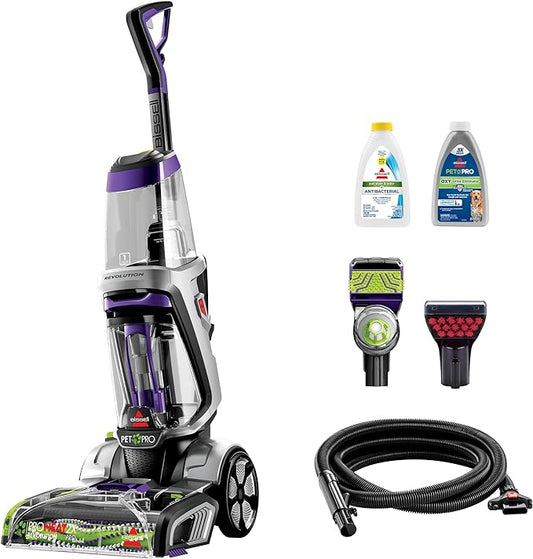 BISSELL ProHeat 2X Revolution Pet Pro Plus, 3588F, Upright Deep Cleaner, 30-minute Dry Time, Dual Dirt Lifter Powerbrush, Hose & Tool Attachment, Pet Upholstery Tool and Tough Stain Tool Included-PawvioPets