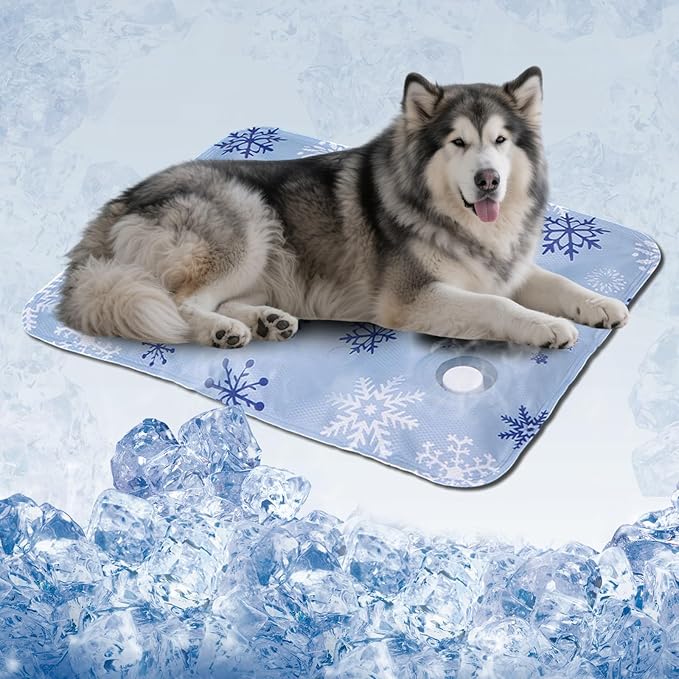 Dog Cooling Mat, Cooling Mat for Dogs & Cat, Provides Instant Relief for Small, Medium, Large Dogs, Washable, Non-Slip Design, Perfect for Hot Summer Days to Keep Pets Comfortable (L 23.6''*35.4'')-PawvioPets