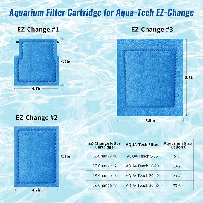 6 Pack Aquarium Filter Cartridge for Marineland Rite-Size C, Fish Tank Filters for Aqua-Tech EZ-Change #3 20-40 & 30-60 Power Filter and for Marineland Penguin PRO Power Filters 275/375-PawvioPets