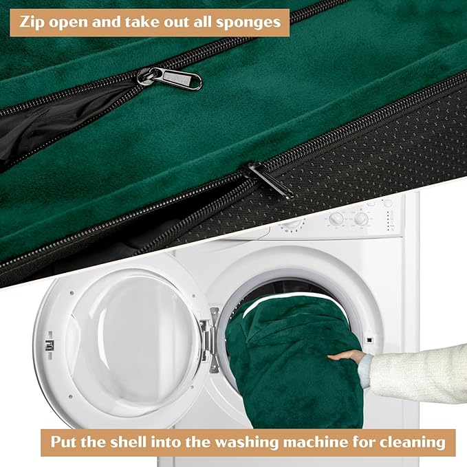 Comfort Expression Small Dog Beds Waterproof Orthopedic Foam Dog Sofa Beds for Medium Dogs Comfy Pet Bed with Washable Removable Cover & Non-Slip Bottom(Small,Emerald)-PawvioPets