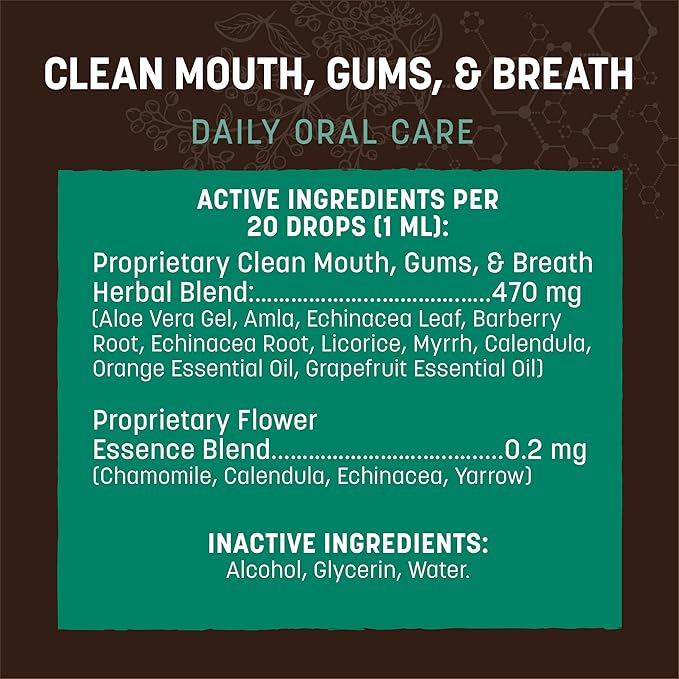 Earth Animal Herbal Remedies | Clean Mouth, Gums and Breath | 2 fl oz-PawvioPets