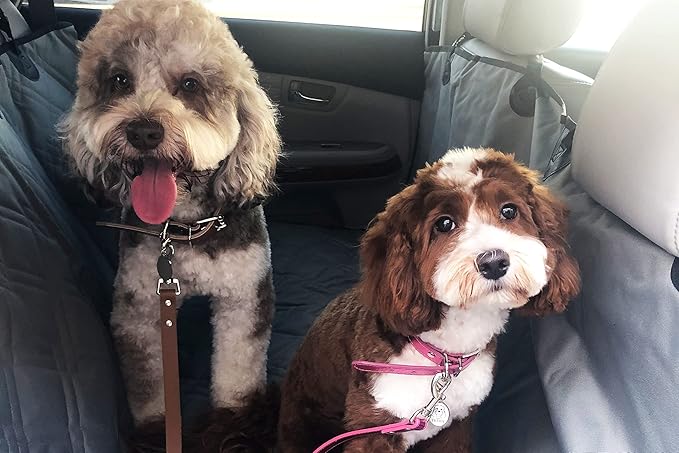 Bulldogology Dog Car Seat Cover Waterproof Heavy Duty Bench Dog Hammock Backseat Protector from Hair, Muddy Paws, Scratches - Pet Car Seat Cover for Cars Trucks SUVs (Large, Grey)-PawvioPets