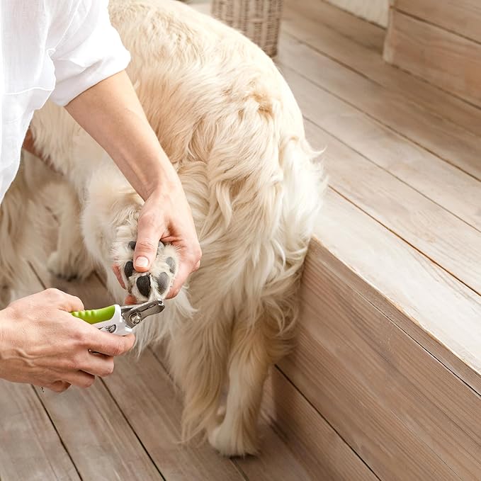 Dog Nail Clippers with Safety Guard - Pet Nail Clippers for Medium and Small Breed - Protective Nail Cutter, Safe Claw Trimmer, Ergonomic Toenail Scissors - Ebook Guide-PawvioPets