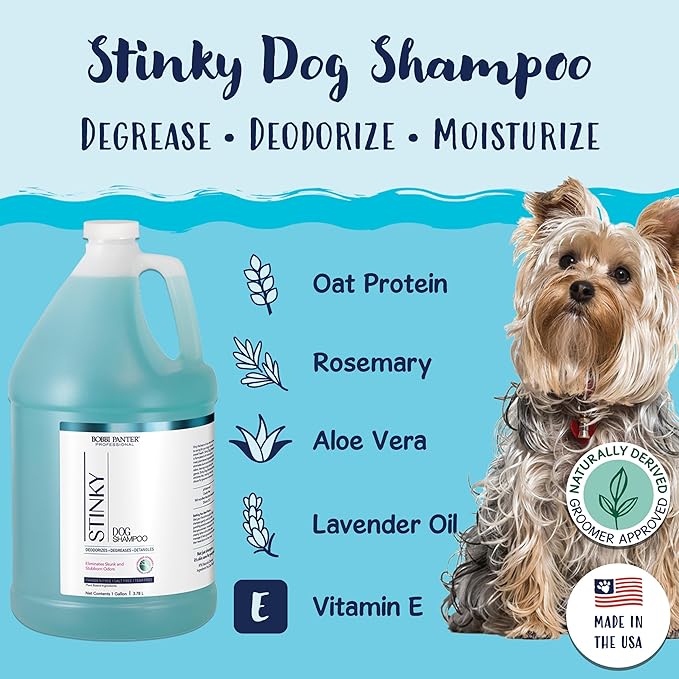 Bobbi Panter Dog Shampoo - Made in USA - All Natural Formula for Deep Nourishing and Cleasing - Concentrated 20:1 for Professional Groomers - Light Chamomile Scent, 1 Gallon-PawvioPets