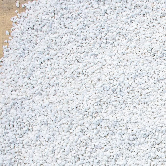 18lb White Cactus Pea Gravel Rocks,1/4 Inch Pebbles for Indoor Plants, Natural Succulent Rock and River Rocks Decorative for Aquariums, Vases, Outdoor Gardening, Top Dressing for Potted Plants-PawvioPets