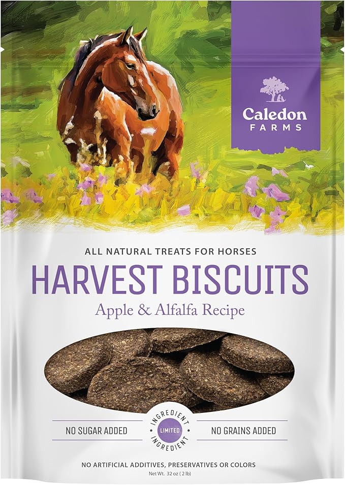 Caledon Farms Harvest Biscuits - Apple & Alfalfa Recipe 32 oz, Horse Treats-PawvioPets