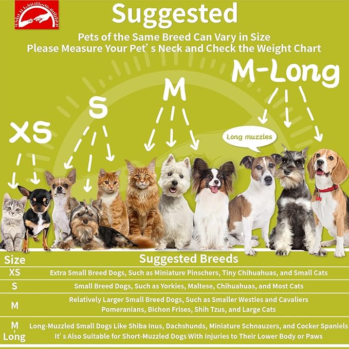 Agape Soft Dog Cone for Small Dogs & Cats, Comfy Dogs Recovery Collar After Surgery, Adjustable E Collar Alternative to Stop Licking, Protective Elizabethan Collars for Pup, Comfortable Dog Cones-PawvioPets