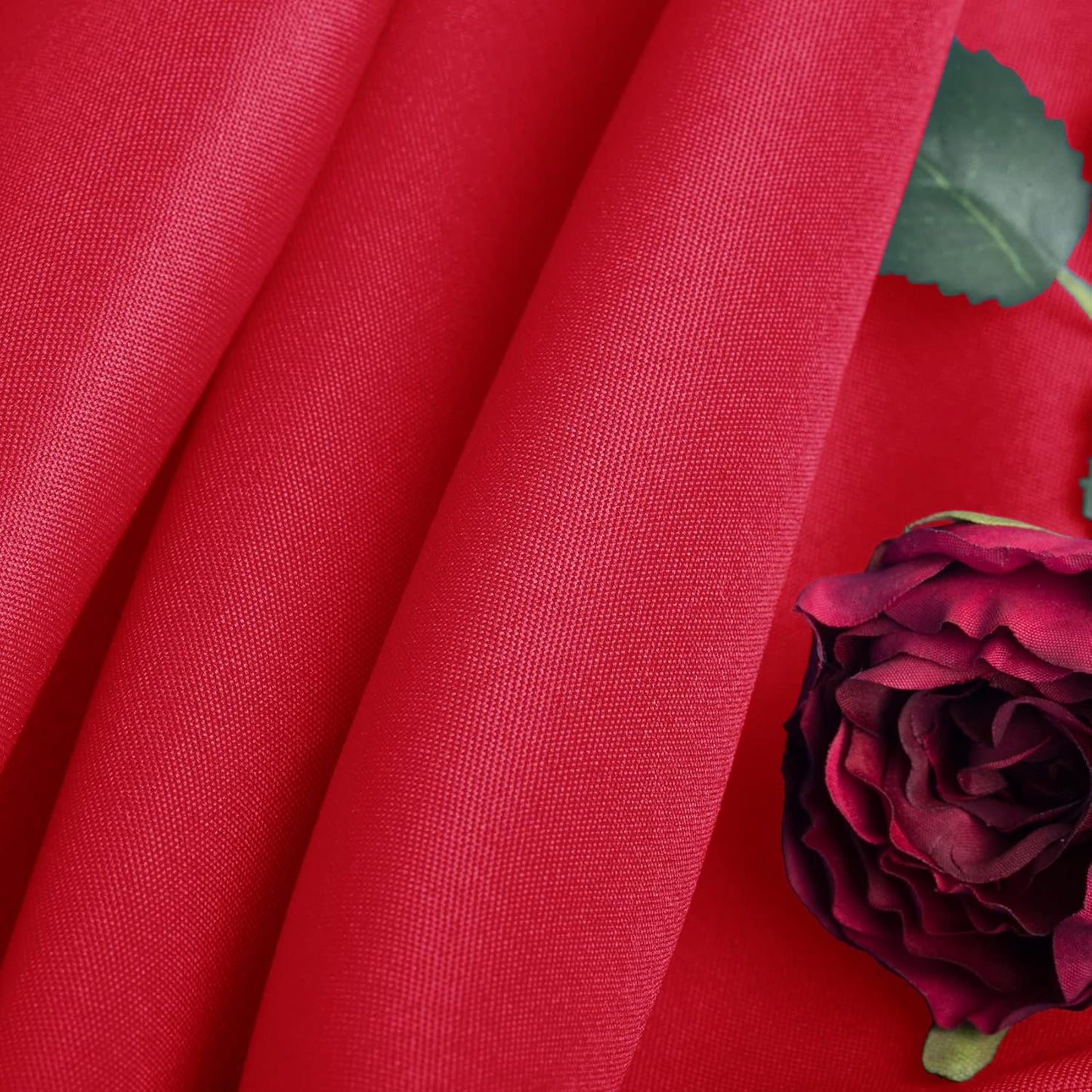 Ascoza 2pack 90x156 Inch Red Rectangular Tablecloth 8 Feet Table Cloth in Polyester Fabric for Wedding/Banquet/Restaurant/Parties