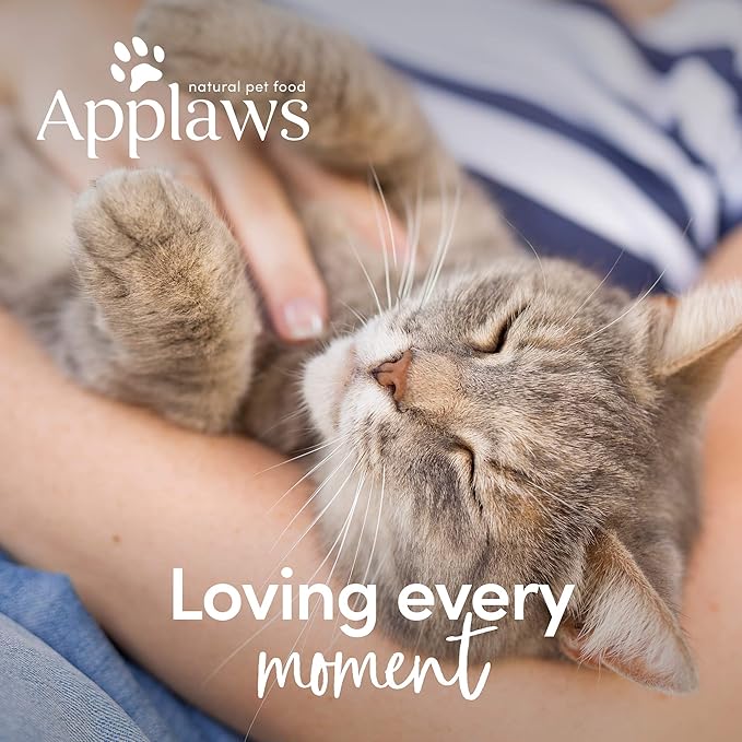 Applaws Natural Cat Treats, Grain-Free, High-Protein Whole Chicken & Rosemary Loins, Single-Ingredient Healthy Snack for Cats (12 x 1.06 oz Loins)-PawvioPets