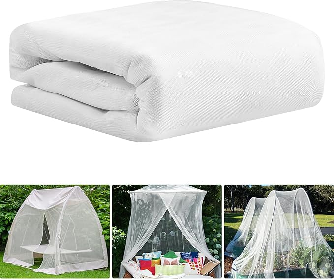 78x10Ft Mosquito Netting Garden Mesh Netting, Bug Insect Mosquito Fly Bird Net, Animals Barrier Protection Net, White 3x24m-PawvioPets